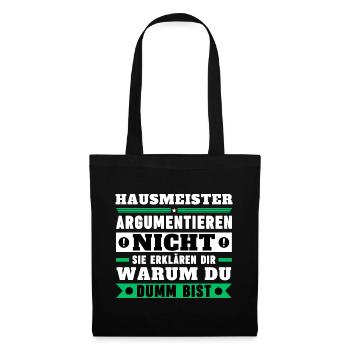 Caretakers don't argue - Tote Bag - black - Front