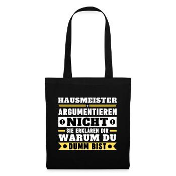 Caretakers don't argue - Tote Bag - black - Front