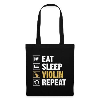 Eat Sleep Violin Repeat Violinist Fiddler Violinis - Tote Bag - black - Front
