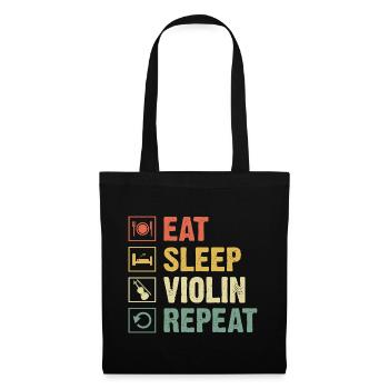 Eat Sleep Violin Repeat Violinist Fiddler Violinis - Tote Bag - black - Front