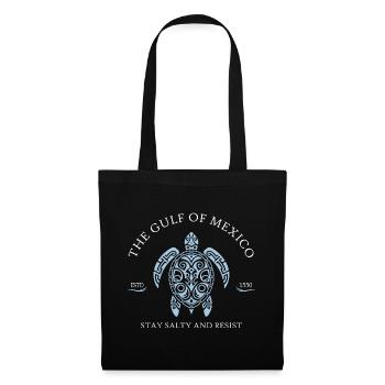 Vintage Gulf of Mexico Tribal Turtle Estd 1550 - Sac en tissu - noir - Devant
