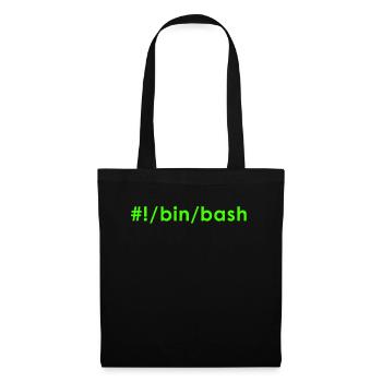 Unix Linux Bash - Sac en tissu - noir - Devant