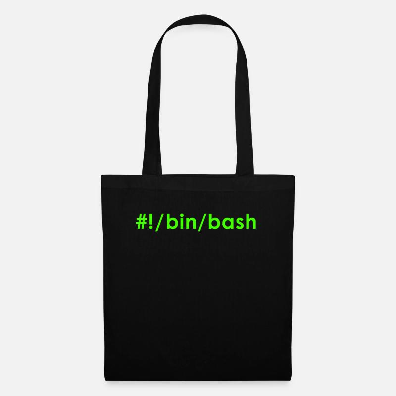 Unix Linux Bash - Stoffbeutel - Schwarz