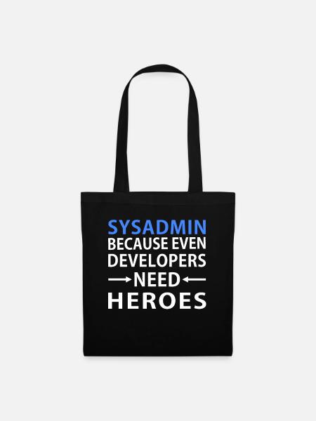 Sysadmin - Stoffbeutel - Schwarz