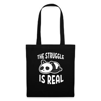 Lazy Panda - Tote Bag - black - Front