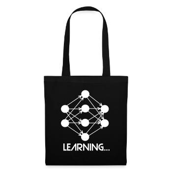 Réseau de neurones d'apprentissage automatique - Sac en tissu - noir - Devant