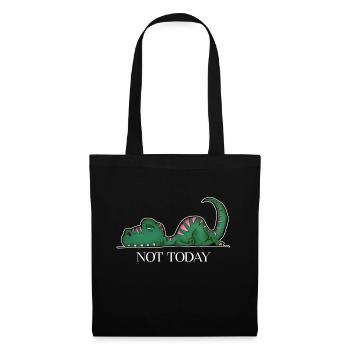 Dino TRex Dinosaure Fatigué No Buck Lazy Gift - Sac en tissu - noir - Devant