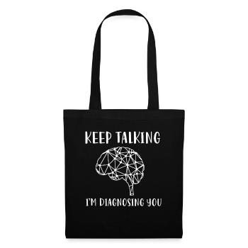 Cadeau de psychologie psychologue - Sac en tissu - noir - Devant