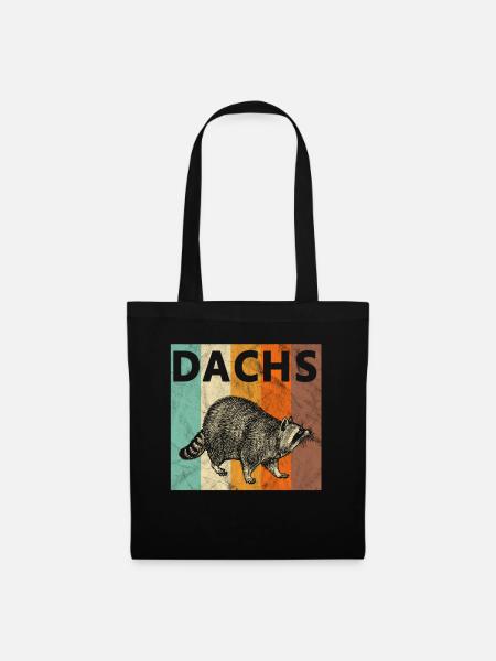 Dachs - Stoffbeutel - Schwarz