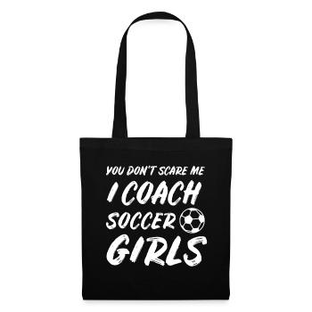 Fußball Fussball Trainer Training Geschenk - Stoffbeutel - Schwarz - Vorne