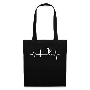 Football - Battement de coeur - Coup - Ballon - But - Équipe - Sac en tissu - noir - Devant