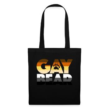 Gay Bear gay ours de la communauté LGBTQ cadeau - Sac en tissu - noir - Devant