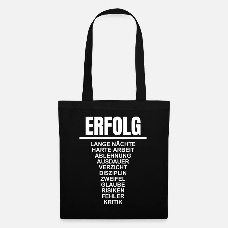 Erfolg - Motivation - Entrepreneur - Selbstständig - Stoffbeutel - Schwarz