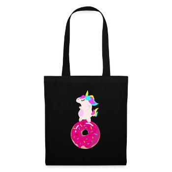 Unicorn Donut - Sac en tissu - noir - Devant