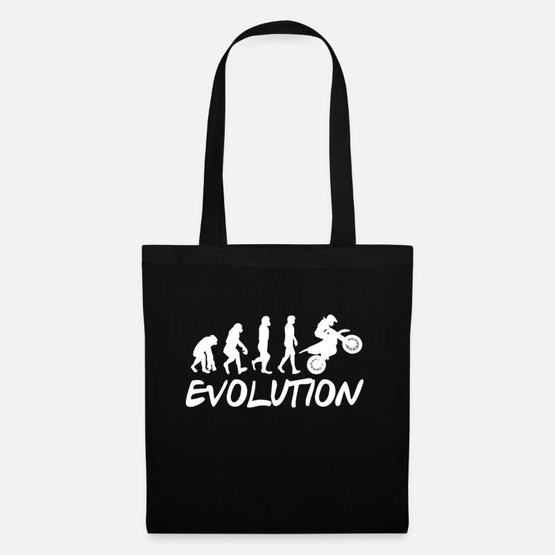 Évolution de la moto - Sac en tissu - noir