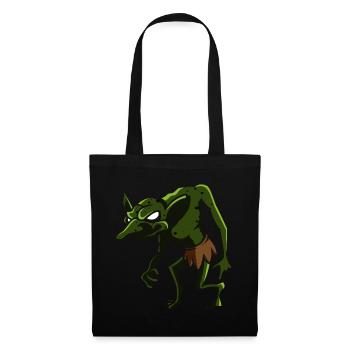 Fieser Kobold, geschenk troll fabelwesen mystisch - Stoffbeutel - Schwarz - Vorne
