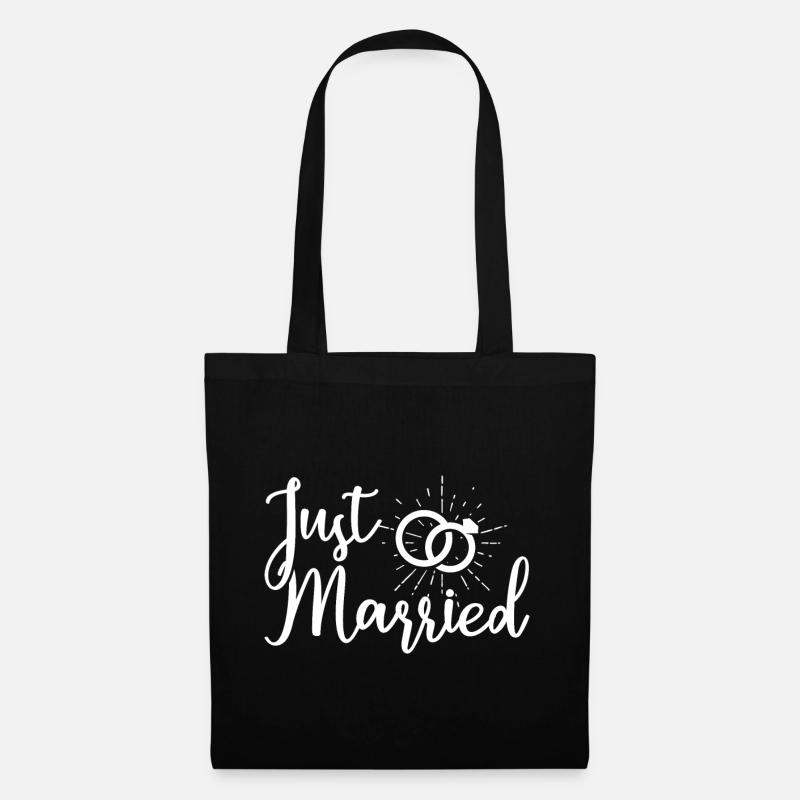 Just Married, a newly married wedding - Tote Bag - black
