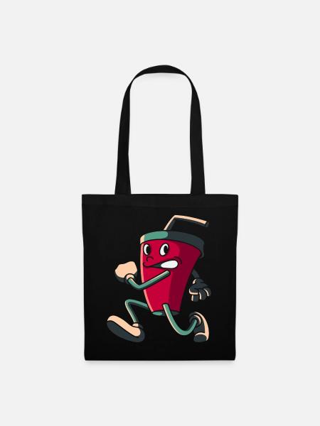 Boisson courante, cadeau boisson cola limonade - Sac en tissu - noir