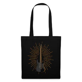 Electric guitar, gift guitar music instrument - Tote Bag - black - Front