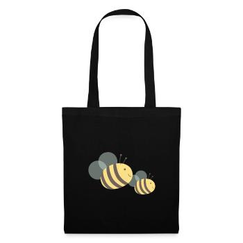 Abeilles Abeilles Apiculture insecte miel Guêpe Bourdons - Sac en tissu - noir - Devant