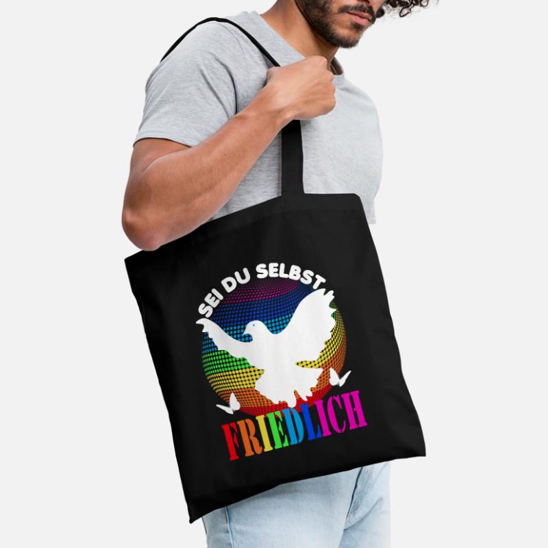 Frieden- Pace - Peace - Sei du selbst - friedlich Stoffbeutel