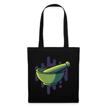 Mortier avec pilon, laboratoire de chimie de dons - Sac en tissu - noir - Devant