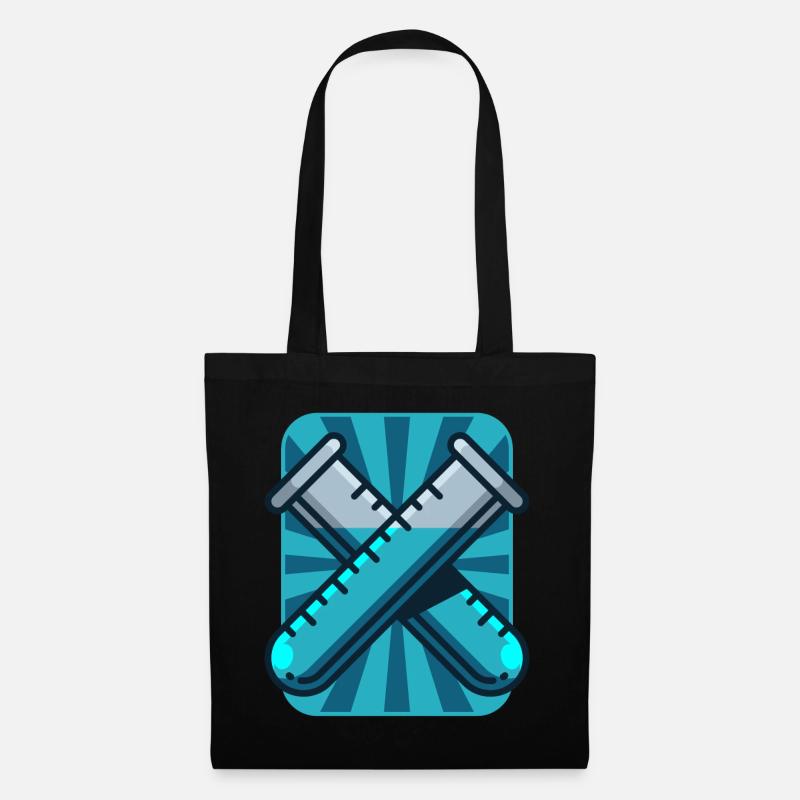 Test tubes, gift chemistry laboratory laboratory - Tote Bag - black