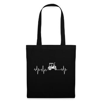 Tractor EKG Farmer Farmer Heartbeat Passion - Tote Bag - black - Front