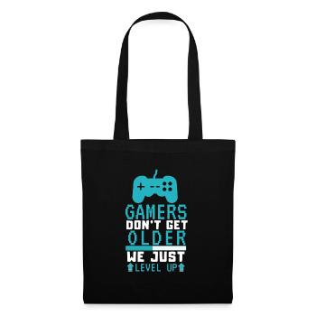 Anniversaire Get Old Gamer Level Up Jeu amusant - Sac en tissu - noir - Devant