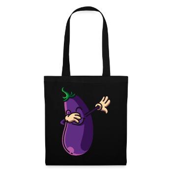 Aubergine Dab, cadeau de légumes dabben dabbing dab - Sac en tissu - noir - Devant