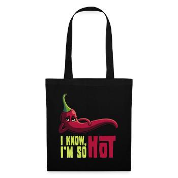 I'm so hot, gift chili peppers spicy - Tote Bag - black - Front