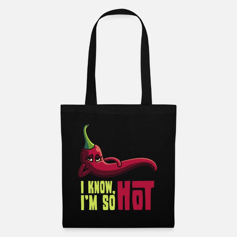 I'm So Hot, geschenk chili peperoni scharf - Stoffbeutel - Schwarz