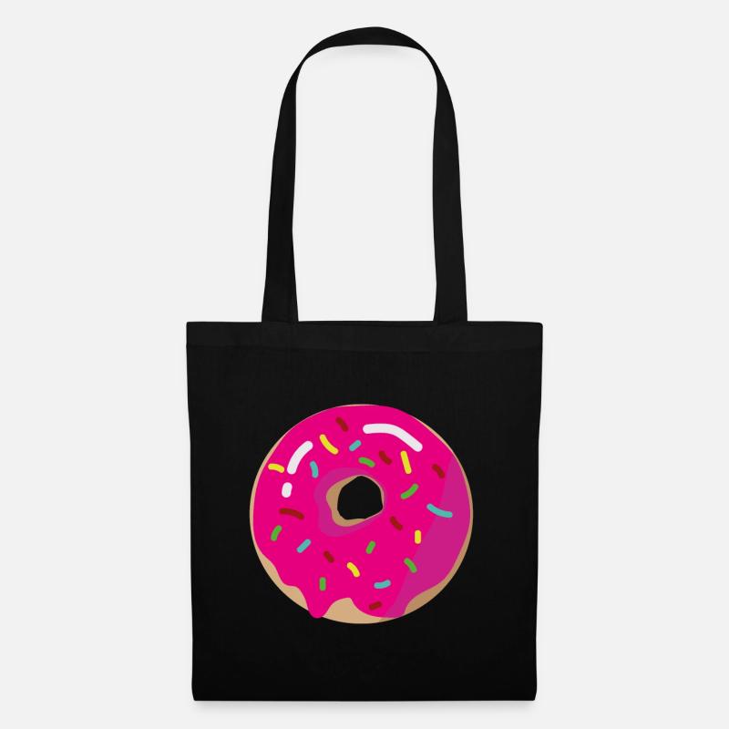 Donuts beignets - Sac en tissu - noir