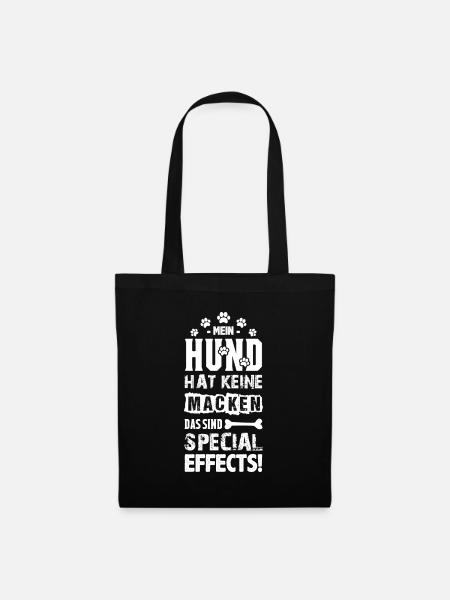 Hund Special Effects Hundeerziehung Hundespruch - Stoffbeutel - Schwarz