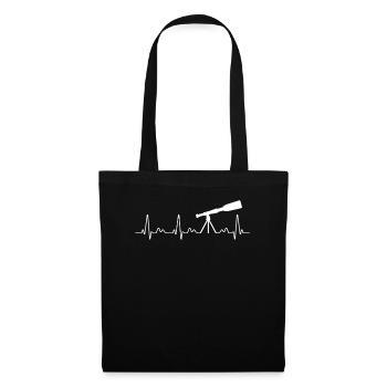 Heartbeat Space Solar System Telescope Gift - Tote Bag - black - Front