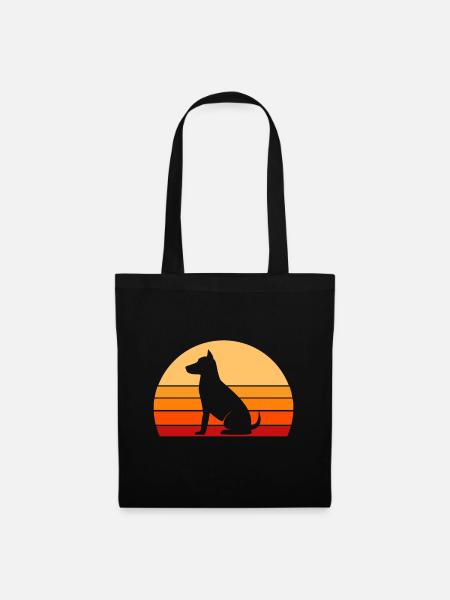 Vintage Schäferhund Hunderasse Hundehalter Tier - Stoffbeutel - Schwarz