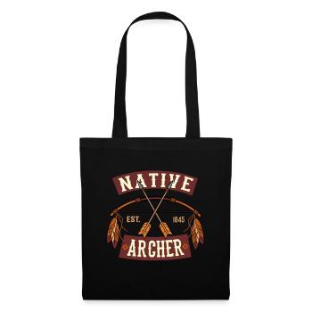 Native Archer Indianer Bogen coole Bogenschützen - Stoffbeutel - Schwarz - Vorne