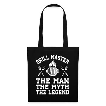 Grill Master Man Myth Legend GrillIng Bbq Season - Tote Bag - black - Front
