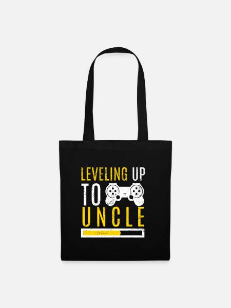 Level Up Uncle Family Nevhew Enfant Grossesse - Sac en tissu - noir
