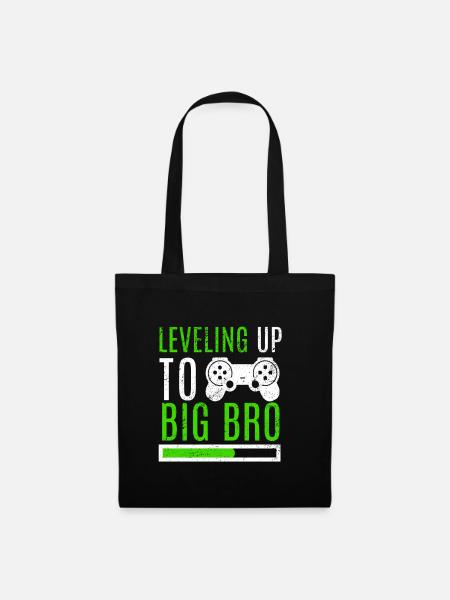 Big Brother Level Up Brothers Family Newborn - Tote Bag - black