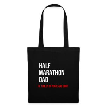 Demi-marathon papa papa 13,1 milles course de repos - Sac en tissu - noir - Devant