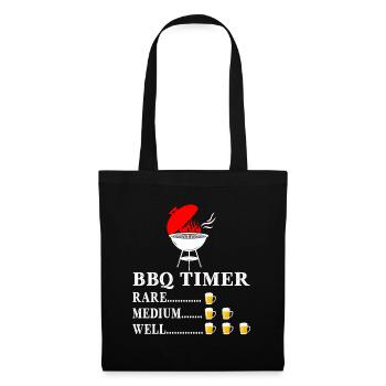 Steak Roast BBQ BBQ Beer Quote Funny Grill - Tote Bag - black - Front