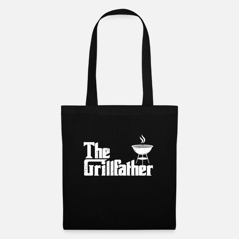 Grillvater Griller Grillchef Grillmeister Grillen - Stoffbeutel - Schwarz