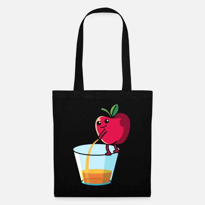 Pomme pipi, jus de pomme - Sac en tissu - noir