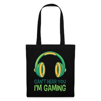 Gaming Headset, geschenk gaming videospiel nerd - Stoffbeutel - Schwarz - Vorne