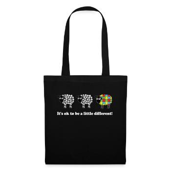 Its ok to be a little different autism sheep - Tote Bag - black - Front