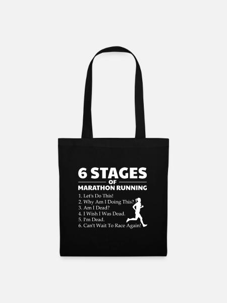 Marathon Athlète Passionné Sport d'endurance - Sac en tissu - noir