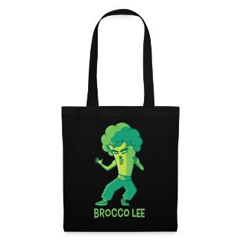 Brocco Lee, broccoli martial arts vegan vegetables - Tote Bag - black - Front