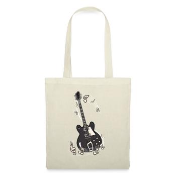 E guitare Notes musicales - Sac en tissu - nature - Devant