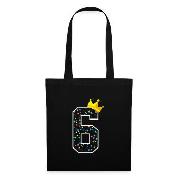 Six 6th Birthday Children's Birthday Child Gift - Tote Bag - black - Front